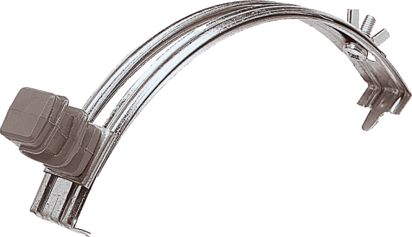 EZETEK Держатель проводника круглого 6-8 мм для конька, серый, оцинк. 90035