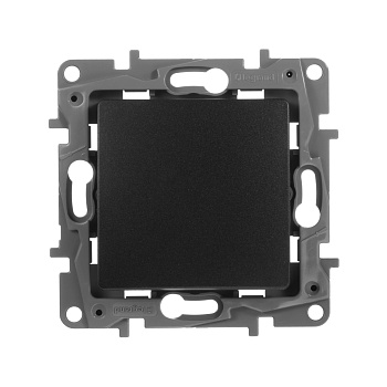 Legrand Etika Антрацит Выключатель 1-клавишный, авт.клеммы, 10AX, 250 В 672601