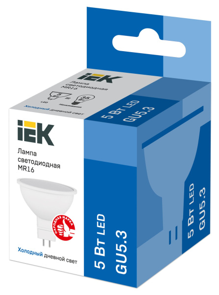 Купить IEK Лампа светодиодная ECO MR16 софит 5Вт 230В 6500К GU5.3