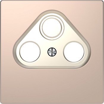 SE Merten D-Life Шампань Накладка центральная TV розетки, 2/3 отверстий MTN4123-6051