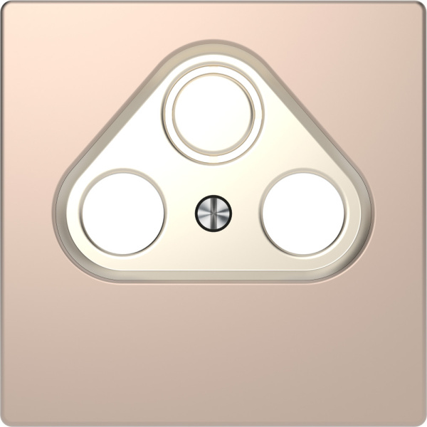 SE Merten D-Life Шампань Накладка центральная TV розетки, 2/3 отверстий MTN4123-6051