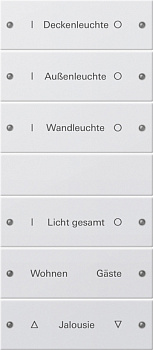 Gira Набор клавиш 6-местный (3+3),  ГРАВИРОВКА 220627