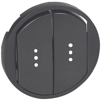 Legrand Celiane2 Графит Клавиша двойная для выключателя/переключателя с подсветкой 067904