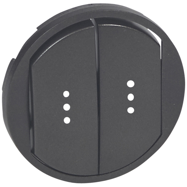 Legrand Celiane2 Графит Клавиша двойная для выключателя/переключателя с подсветкой 067904