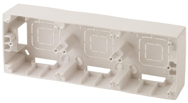 ЭРА 12-6103-02 Слоновая кость Коробка наклад. монтажа 3 поста, 12
