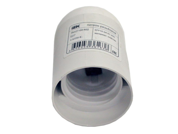 Купить IEK Ппл27-04-К02 Патрон подвесной пластик, Е27, белый, индивидуальный пакет,