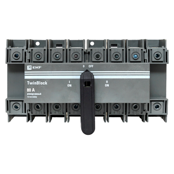 Купить EKF Рубильник 80A 4P реверсивный c рукояткой для прямой установки TwinBlock
