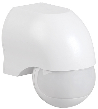 IEK Датчик движения ДД 010 белый, макс. нагрузка 1100Вт, угол обзора 180град., дальность 10м, IP44