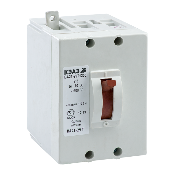 КЭАЗ Выключатель автоматический ВА21-29Т-120010-10А-1,5Iн-600DC-З/П-У3
