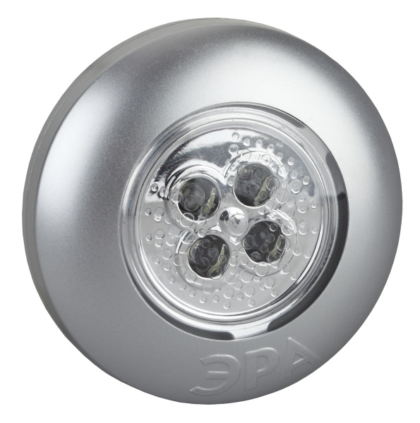 ЭРА SB-503 Фонарь пушлайт "Аврора" [4xLED, 3xAAA, серебристый, 1шт в кор]