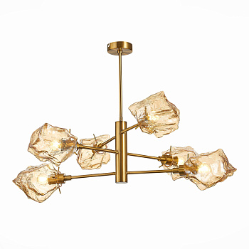 ST LUCE  SL1175.302.06 Люстра потолочная латунь/янтарный E14 6*40W