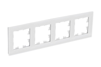 Systeme Electric AtlasDesign Nature Натуральное стекло Белый Рамка 4-ая