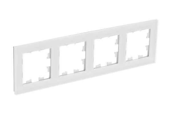 Systeme Electric AtlasDesign Nature Натуральное стекло Белый Рамка 4-ая