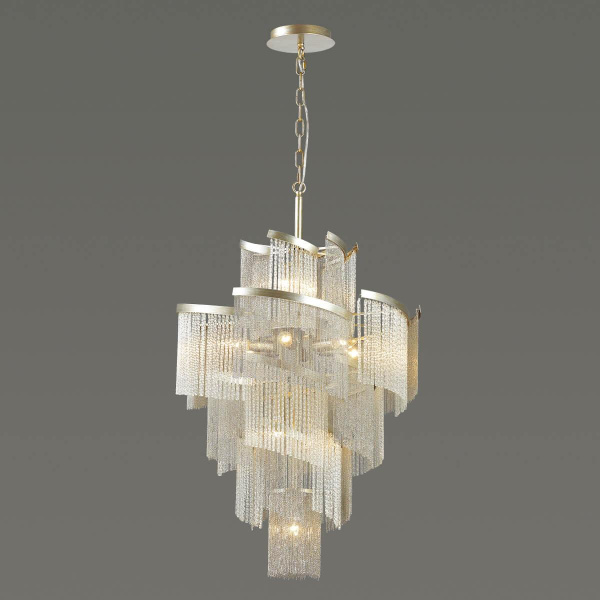 Купить Odeon Light 4630/11 ODL20 417 серебристый/стекло/металл.цепочки Люстра E14 11*40W 220V GRAZA