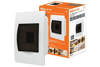 TDM Бокс ЩРВ-П-4модуля встраиваемый пластик IP41 SQ0902-0001