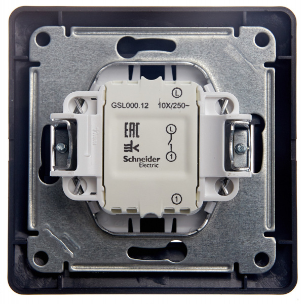 Купить Systeme Electric Glossa Сиреневый туман Выключатель 1-клавишный сх.1, 10AX (в сборе)