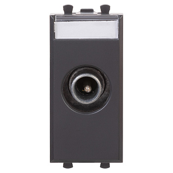 DKC Розетка TV проходная модульная, "Avanti", "Черный матовый", 1 модуль