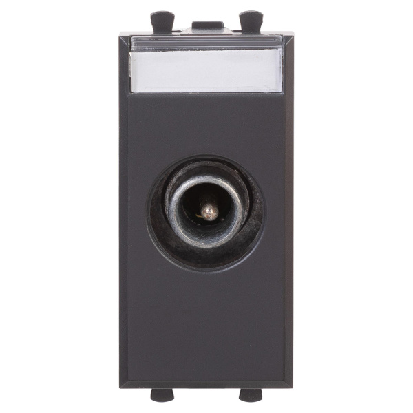 DKC Розетка TV проходная модульная, "Avanti", "Черный матовый", 1 модуль