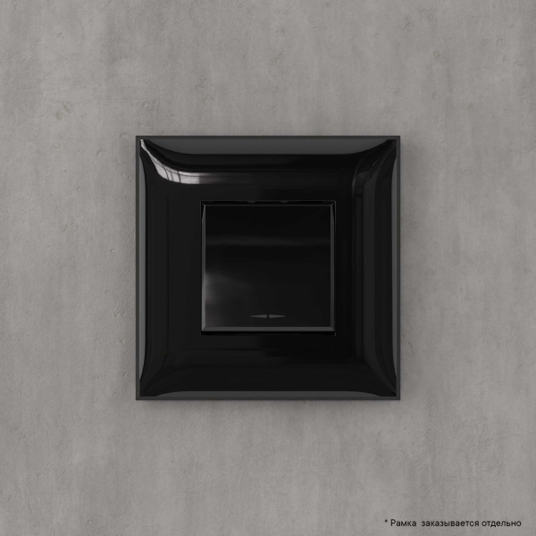 Купить DKC Кнопка одноклавишная в стену, "Avanti", "Черный квадрат"