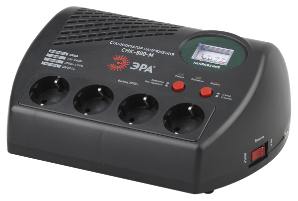 ЭРА СНК-500-М Стабилизатор напр. компакт, м.д., 160-260В/220В, 500ВА