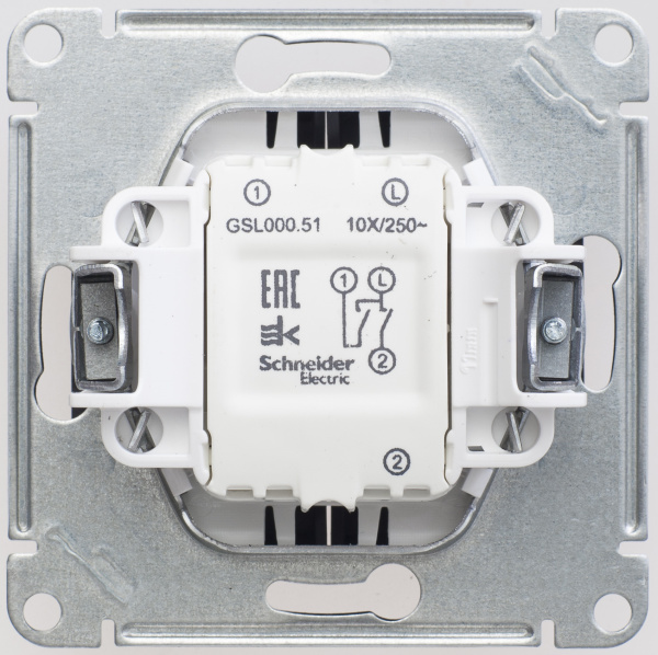 Купить Systeme Electric Glossa Шоколад Выключатель 2-клавишный, сх.5, 10АХ