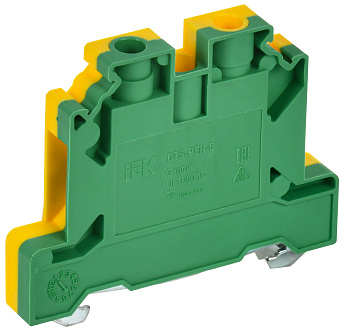 IEK Колодка клеммная CTS-PEN земля 6мм2 желто-зеленая