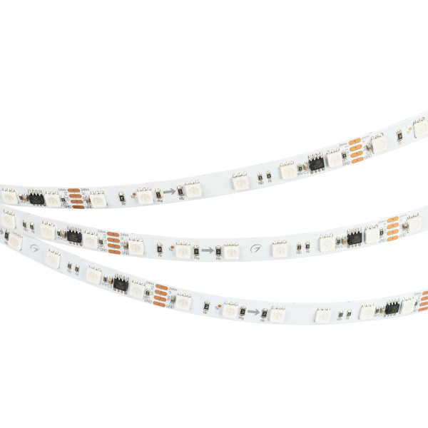 Купить Arlight Лента DMX-B60-10mm 24V RGB-PX6-RAM (15 W/m, IP20, 5060, 5m) (бегущий огонь) 033448