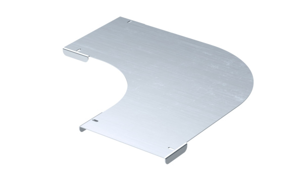 DKC Крышка на угол горизонтальный 90 градусов 80, 1,2 мм, цинк-ламель, в комплекте с крепежными элементами необходимыми для монтажа