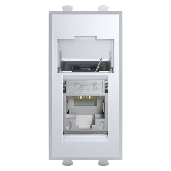 Купить DKC Компьютерная розетка RJ-45 модульная, кат. 6 экранированная,"Avanti","Закаленная сталь", 1 модуль