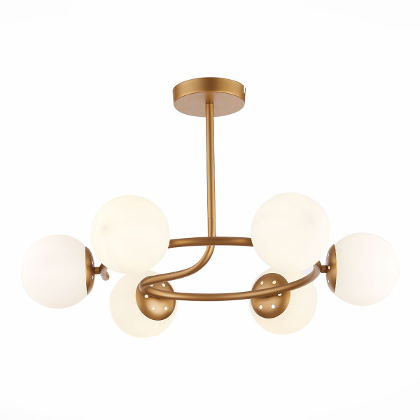 Evoluce SLE220602-06 Люстра потолочная Золото/Белый E14 6*40W