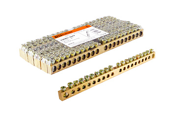 TDM Шина "N" нулевая 6х9мм 20/1 (20 групп/крепеж по центру) SQ0801-0044