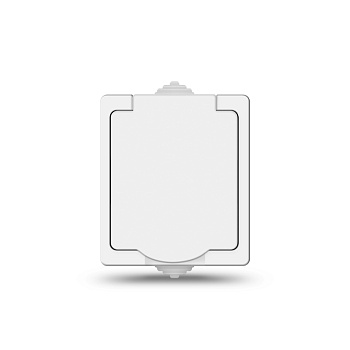 UNIVersal "Аллегро" Розетка Бел с/з, з/ш, с крышкой, IP-54 5563286