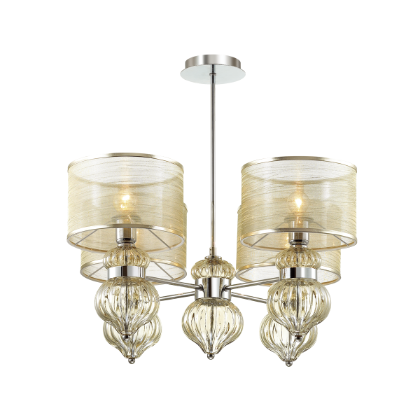 Купить Odeon Light 4687/4 ODL20 500 хром/"шампань"/бежевый  Люстра E27 4*40W 220V LILIT