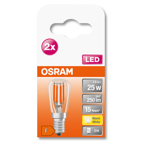 Купить Osram LEDT2625 2,8W/827 230V FIL E14 10X2 4058075449954