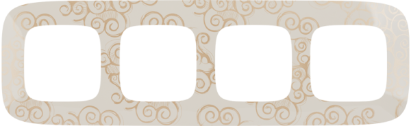 Купить Legrand Valena ALLURE Нарцисс золото Рамка 4-ая 754354