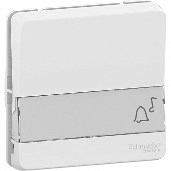 SE Mureva Styl Бел Выключатель кнопочный с полем для маркировки, IP55 MUR39129