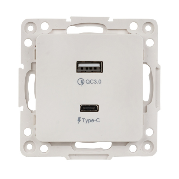 Купить EKF PROxima Стокгольм Белый Розетка с 2 USB type A+C