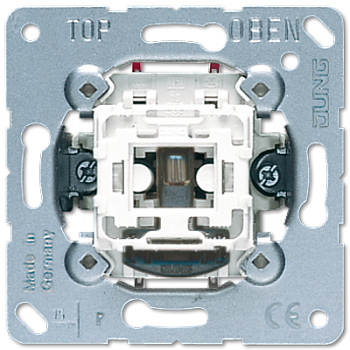 JUNG Мех Переключатель 1-клавишный возм контрольной подсветки, с N-клеммой 506KOU