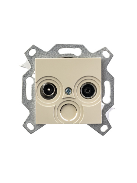 Купить ABB EPJ Levit слоновая кость / белый Розетка TV-R, проходная, 7дБ, слоновая кость 2CHH083607A6017