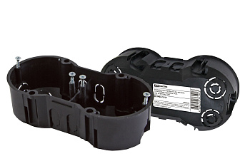 TDM Установочная коробка СП 2-х местная, 141х70х45мм, саморезы, IP20, инд. штрихкод, SQ1402-1917