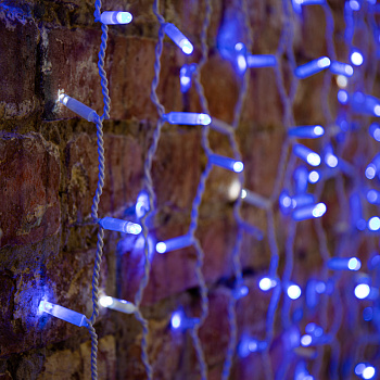 NEON-NIGHT Гирлянда "Светодиодный Дождь" 2х1,5м, эффект мерцания, белый провод, 230 В, диоды СИНИЕ, 360 LED 235-223