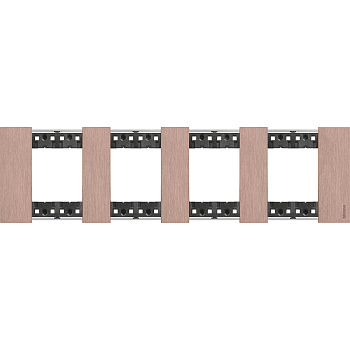BT Living now Медь Рамка немецкий стандарт 4 поста (2+2+2+2 мод) KA4802M4ZM