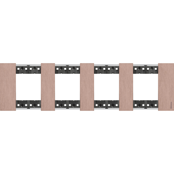 BT Living now Медь Рамка немецкий стандарт 4 поста (2+2+2+2 мод) KA4802M4ZM