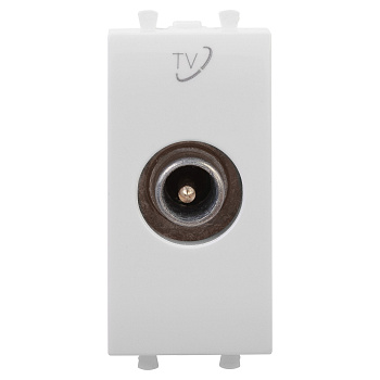 DKC Розетка TV проходная модульная, "Avanti", "Белое облако", 1 модуль