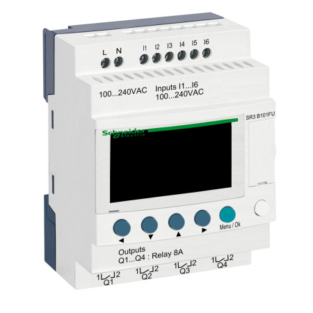 SE Zelio Logic Интеллектуальное реле 10 I/O 240V (AC) SR3B101FU