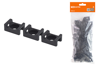 TDM Площадка монтажная с отверстием 23х16 под хомуты черная (100шт) SQ0516-0204