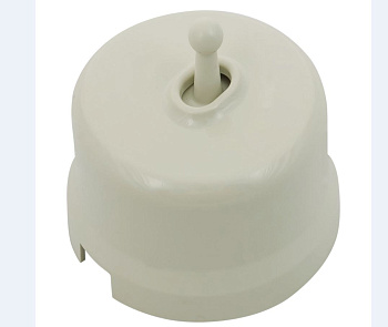 BIRONI Лизетта Пластик Слоновая кость Выключатель 1-кл (тумблерный) B1-230-211