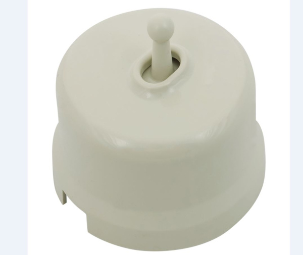 BIRONI Лизетта Пластик Слоновая кость Выключатель 1-кл (тумблерный) B1-230-211