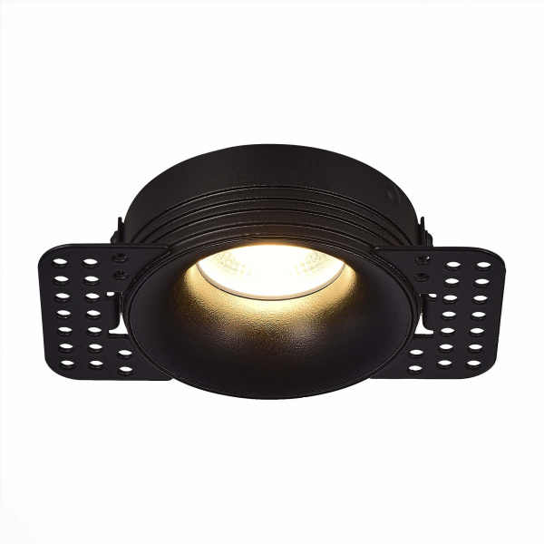 ST LUCE ST218.448.01 Св-к встр. Черный GU10 1*50W  IP20 D85xH30 165-265V Без ламп