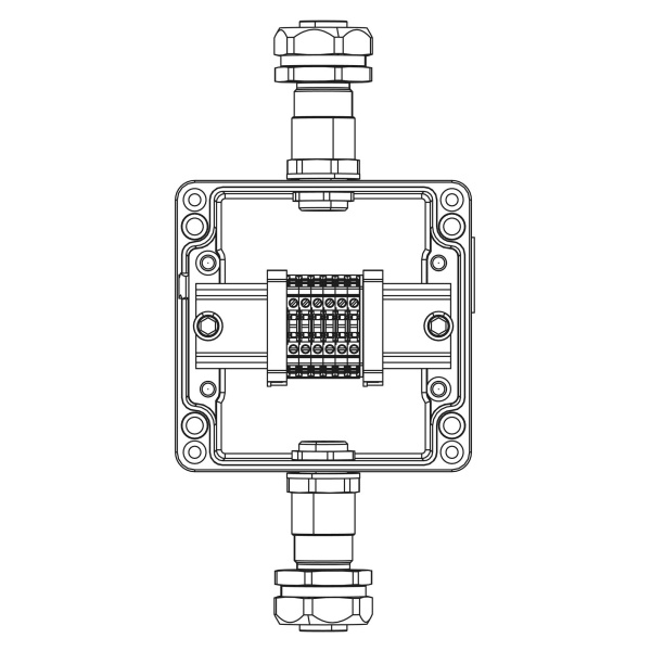 DKC Взрывозащищенная клеммная коробка из алюминия TBE-A-12-(6xCBC.2)-1xKAEPM2MHK-20(A)-1xKAEPM2MHK-20(C)1Ex e IIC Т5 Gb / Ex tb IIIC T95°C Db IP66